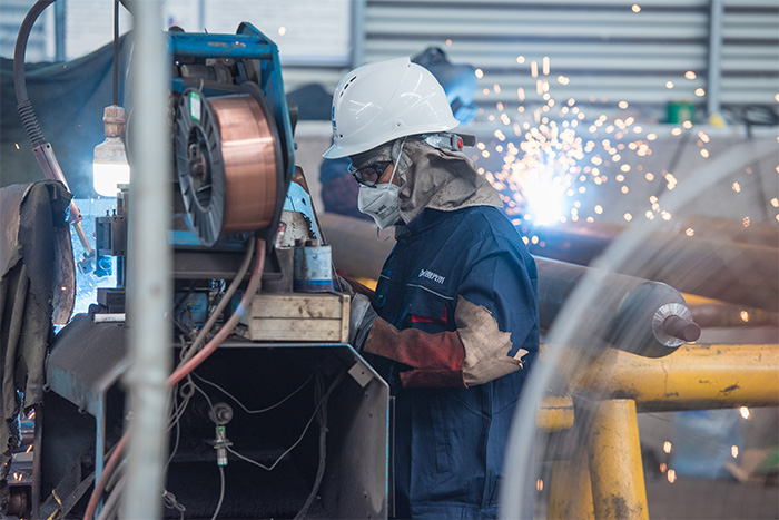 奎屯网架焊接车间